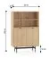 Commode / Couleur : Chêne Mavelie / Fonction Soft-Close / 4 compartiments / 92 x 40 x 140 cm / 2 portes battantes / Commode / Finition de haute qualité / Pour le salon
