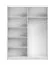 Armoire portes coulissantes miroir | 61 x 150 x 200 cm | Chêne Sonoma & Gris | Bucegi 07 | 2 portes, 6 compartiments