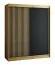 Armoire portes coulissantes Borgis 04A | Chêne Artisan & Noir mat | 200 x 180 x 62 cm