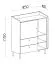 Commode Sampont 09 beige & chêne clair | 115 x 95 x 42 cm | 5 compartiments, 2 tiroirs | Style moderne