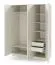 Armoire à 3 portes / Couleur : Cachemire / avec 2 tiroirs / 1 tringle / 150 x 61 x 210 cm / 6 étagères / Chants en ABS / Edegem 02