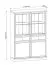 Vitrine Torsakala 09 blanc opale | 161 x 114 x 40 cm | 8 compartiments | LED intégrée | 2 portes vitrées