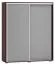 120 cm de large Armoire avec 5 casiers et 2 portes | Couleur: Gris Abbildung
