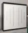 2 mètres de large Armoire avec 2 portes | Couleur: Blanc / Noir Abbildung