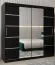 2 mètres de large Armoire avec 2 portes | Couleur: Noir Abbildung