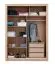 160 cm de large Armoire avec 2 portes | 6 casiers | Couleur: Chêne Abbildung