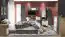 Chambre d'adolescents - Étagère suspendue / étagère murale Sallingsund 10, couleur : chêne / blanc / anthracite - Dimensions : 30 x 120 x 22 cm (H x L x P)