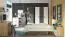 Chambre d'adolescents - Commode Sallingsund 06, couleur : chêne / blanc / anthracite - Dimensions : 92 x 120 x 40 cm (H x L x P), avec 1 porte, 3 tiroirs et 6 compartiments