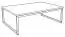 Table basse Granollers 04, Couleur : Blanc Marbre - Dimensions : 90 x 60 x 30 cm (l x p x h)