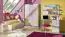 Chambre d'enfant - Armoire à portes battantes / Penderie Dennis 02, Couleur : Frêne Violet - Dimensions : 188 x 45 x 52 cm (H x L x P)