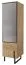 Armoire Slatina 46 | Chêne / Noir | Style moderne | 203 x 56 x 63 cm | teilmassiv