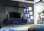 Meuble mural moderne Volleberg 06 | Push-to-open | Noir/Blanc | LED bleue | 140 x 260 x 40 cm