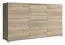 Commode moderne à quatre tiroirs Lowestoft 02, Couleur : Chêne de Sonoma - Dimensions : 85 x 150 x 40 cm (H x L x P)
