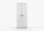 Armoire penderie Smolikas 71 | Blanc élégant | 2 portes | Poignées bois chêne | 192 x 80 x 50 cm