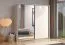 Armoire penderie à portes coulissantes Krupa 01 | Finition cachemire | 2,2 m de large | Porte miroir | Bords ABS