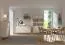 Buffet contemporain beige | 3 tiroirs, 2 portes, 2 compartiments | Pieds et poignées métal | 89 x 156 x 40,5 cm