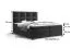 Grand lit boxspring velours vert Pirin 58 | 180 x 200 cm | 2 espaces de rangement | Matelas à ressorts Bonell H3