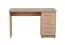 Bureau fonctionnel Powar 01 | Chêne de Sonoma | 3 tiroirs | Poignées grises | 74,5 x 121 x 50 cm | Design épuré