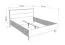 Lit double / Design neutre / Couleur : Cachemire / Surface de couchage : 160 x 200 cm / Pieds : Noir / Protection des bords ABS