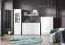 Vitrine Ullerslev 03 | Pin blanc | 200 x 55 x 40 cm | 2 portes, 5 compartiments