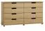Commode en pin massif naturel | 8 tiroirs spacieux | 100 x 160 x 42 cm | Commode Pin 001