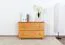Commode de nuit en pin massif Junco 152 | Finition couleur érable | 55 x 80 x 42 cm | 2 grands tiroirs