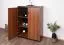 Commode Mojokerto 19 | Noyer & Noir | 121 x 80 x 39 cm | Design moderne et chaleureux