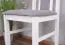 Fauteuil de salle à manger classique Nasran, rembourrage gris, hauteur d'assise de 47 cm, hêtre massif robuste en blanc, durable, matériau de qualité supérieure