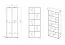 Armoire de bureau Toivala 01 | 204 x 79 x 34 cm | 2 portes verrouillables | 5 compartiments | Coloris gris clair