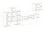 Meuble TV mural Balestrand 34 noir | 160 x 330 x 40 cm | 5 compartiments | Finition moderne