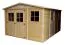 Cabane à outils, Cabane de jardin, Maison de jardin - 3 x 4 mètres - en bois / Madriers - incl. carton de toit asphalté - toit à deux pentes Abbildung