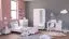 Commode Enfant Ines 10 | Blanc/Rose/Gris | 87 x 87 x 41 cm | 3 tiroirs design contemporain