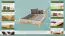 Lit simple / lit d'appoint en bois de pin massif,, naturel A5, sommier à lattes inclus - Dimensions 140 x 200 cm