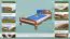 Lit enfant et adolescent en pin massif finition noyer A6 | 120 x 200 cm | Design moderne | Avec sommier