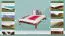 Lit simple / lit d'appoint en pin massif, couleur noyer A10, avec sommier à lattes - dimension 140 x 200 cm
