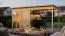 Abri de jardin avec toit rapporté / plancher inclus / Naturel / Construction par éléments / Surface au sol : 10,51 m² / Pool house / Toit plat / Bonheur du soleil 01 / Fenêtres en verre de sécurité