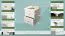 Commode de nuit en pin massif blanc Junco 154 | 2 tiroirs | 55 x 40 x 42 cm | Design moderne