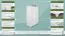 Commode en pin massif laqué blanc | Junco 159 | 123 x 80 x 42 cm | 5 tiroirs, 4 compartiments