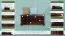 Coffre en bois de pin massif | Finition noyer foncé | 51 x 120 x 46 cm | Design moderne et robuste