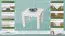 Table de club Table basse Table de salon Pin Bois massif Couleur: Blanc 50x60x60 cm