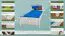 Lit enfant ou adolescent en pin massif blanc | 90 x 200 cm | Design moderne | Avec sommier