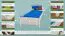 Lit enfant ou adolescent en pin massif blanc | 90 x 200 cm | Design moderne | Avec sommier
