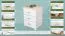Commode en pin massif blanc Columba 14 | Design moderne | 79 x 60 x 50 cm