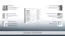 Vitrine Sentis 11, Couleur : Pin blanc - 136 x 158 x 46 cm (h x l x p)