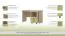 Bureau enfant Benjamin 29 | 76 x 125 x 60 cm | Finition hêtre et olive | 2 tiroirs, Soft Close
