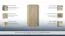 Armoire à portes battantes / unité d'angle "Kontich" 08, couleur : chêne de Sonoma - Dimensions : 212 x 85 x 85 cm (H x L x P)