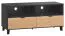 Meuble TV Leoncho 36 | Noir & Chêne | 56 x 120 x 47 cm | Design moderne et finition Soft Touch