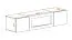 Commode suspendue Raudberg 48, couleur : noir - dimensions : 40 x 160 x 40 cm (h x l x p), avec bio-cheminée