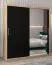 Armoire à portes coulissantes / Penderie Bisaurin 4C avec miroir, Couleur : Chêne de Sonoma / Wengé - Dimensions : 200 x 180 x 62 cm ( H x L x P)