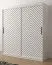 Armoire au design moderne Mulhacen 58, Couleur : Blanc mat / Noir mat - Dimensions : 200 x 180 x 62 cm (h x l x p), avec 10 compartiments